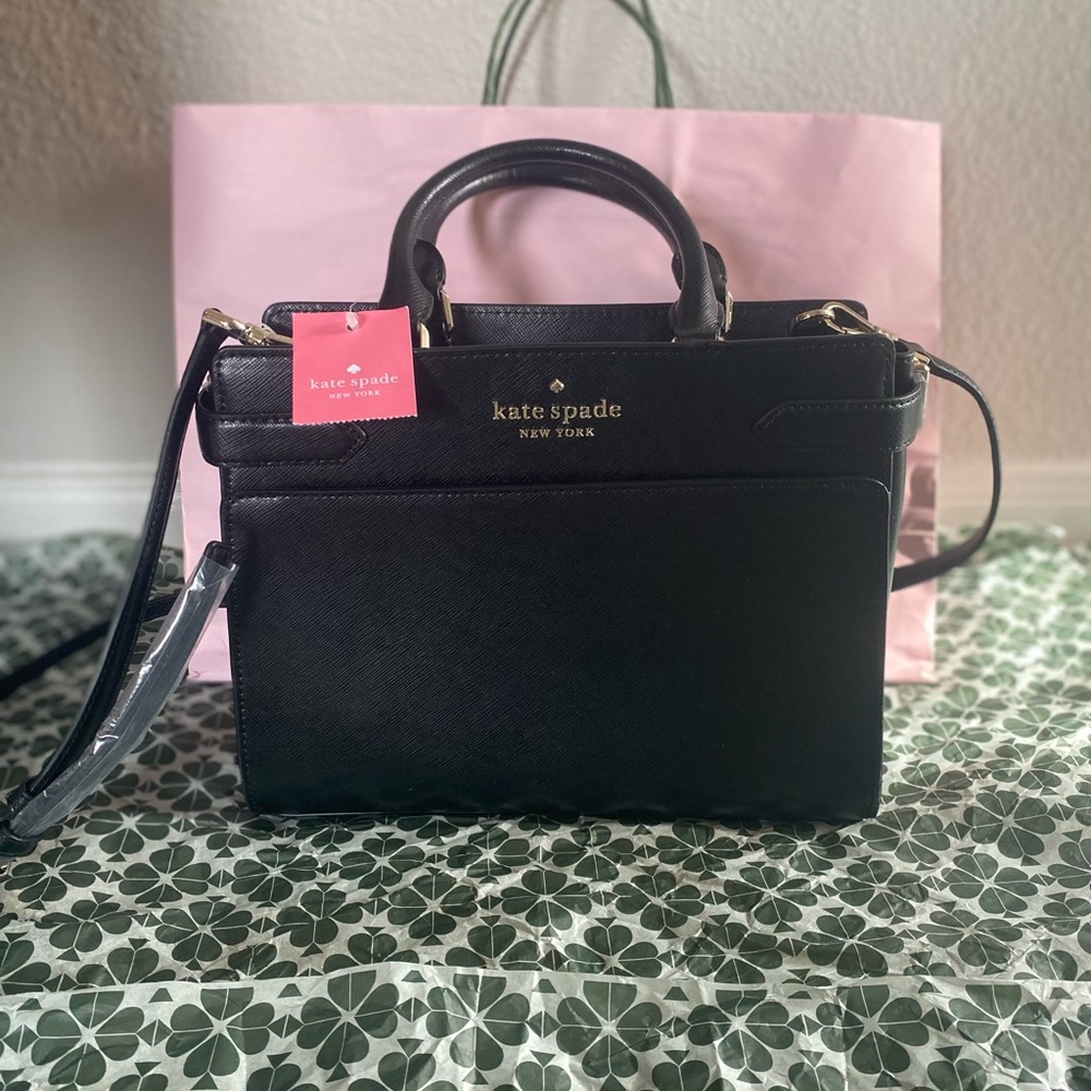 Kate spade black leather satchel